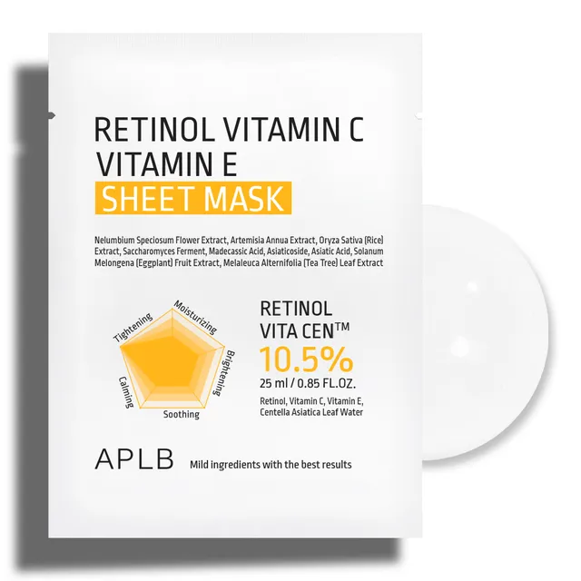APLB - Mascarilla Facial Retinol Vitamin C Vitamin E Sheet Mask 25ml