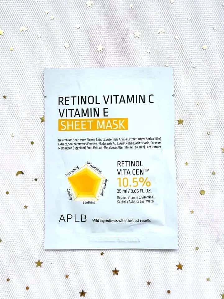 APLB - Mascarilla Facial Retinol Vitamin C Vitamin E Sheet Mask 25ml